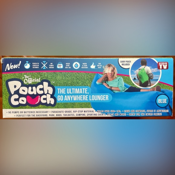 BNIB! The Official Pouch Couch™ 🛋️ THE ULTIMATE, GO ANYWHERE LOUNGER - Picture 1 of 7